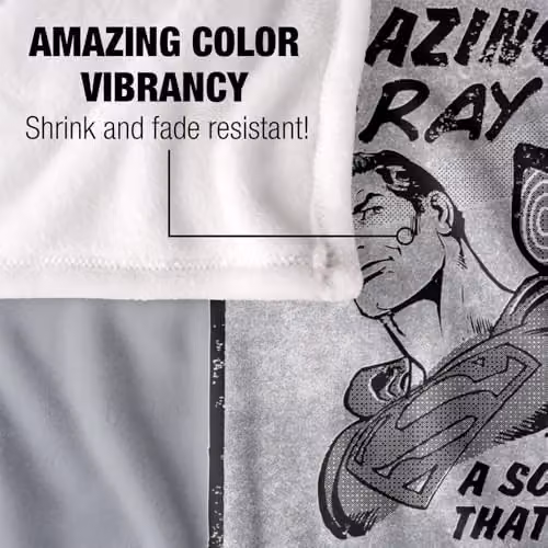 Warner Bros. Superman X-Ray Specs Retro Soft Fleece Throw Blanket, Multicolour, W: 91.44 cm, L: 147 cm – 3