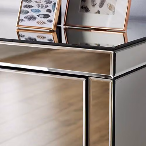 Birlea Seville 4 Drawer Mirrored Chest in Silver – 4