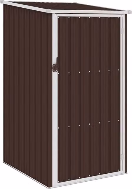 Berkfield Home Brown Galvanised Steel Garden Shed W/D/H: 87 x 98 x 159 cm