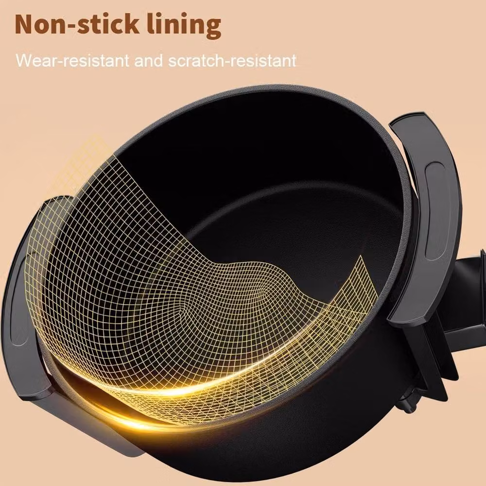 EONLION 8L Electric Frying Pan with Lid, Non-Stick and Rapid Heating, Black – 2