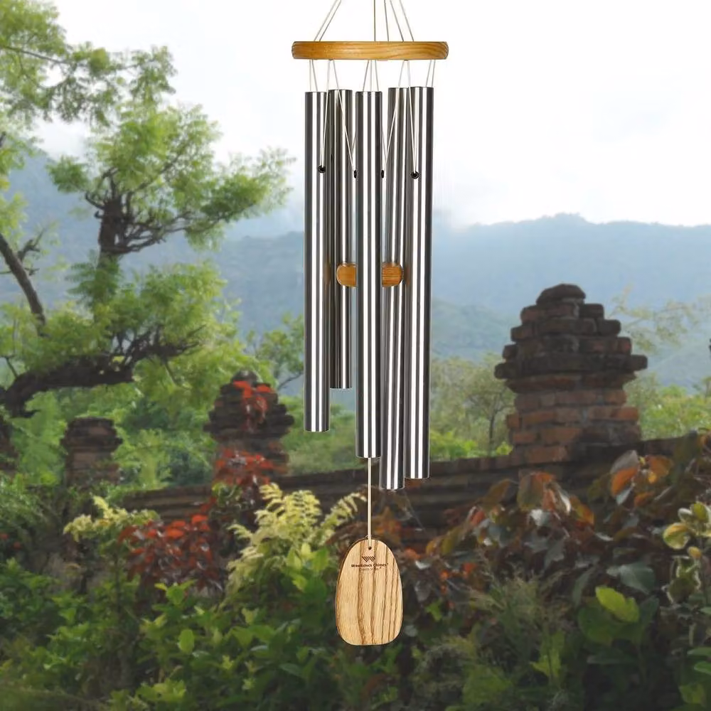 Woodstock Chimes Bali Outdoor Garden Wind Chime in Silver – 2