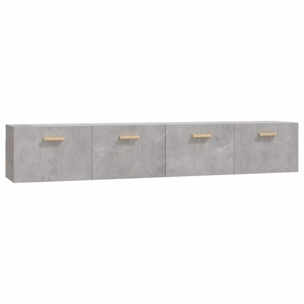 Berkfield Home Set of 2 Modern Wall Cabinets in Concrete Grey, W/D/H: 100 x 36.5 x 35 cm – 2