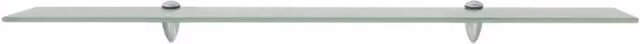 Berkfield Home Modern Floating Glass Shelves, 2 Pack, Clear, W: 90 cm, D: 20 cm, H: 0.8 cm