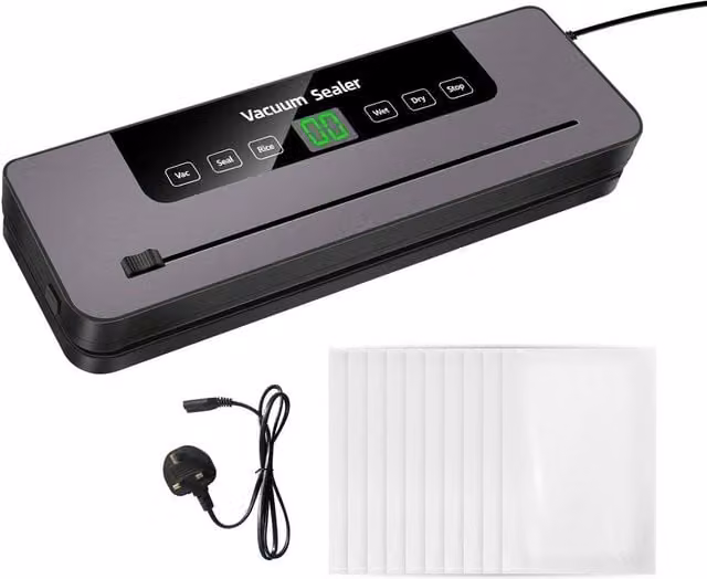EONLION Automatic and Manual Vacuum Food Sealer in Dark Grey