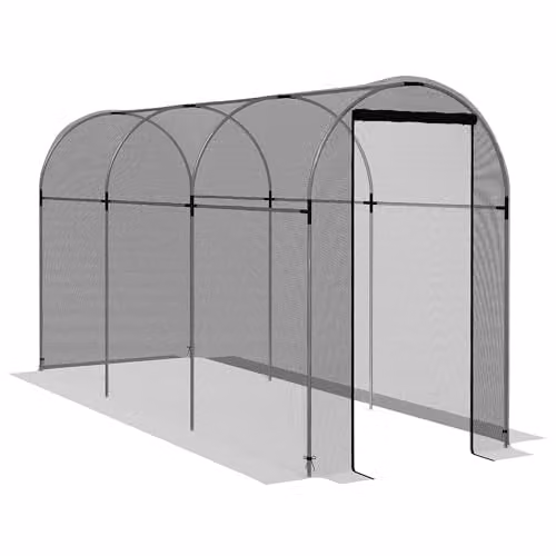 Outsunny Heavy Duty Fruit Cage Bird Netting Tent in Black, W/D/H: 360 x 120 x 188 cm – 1