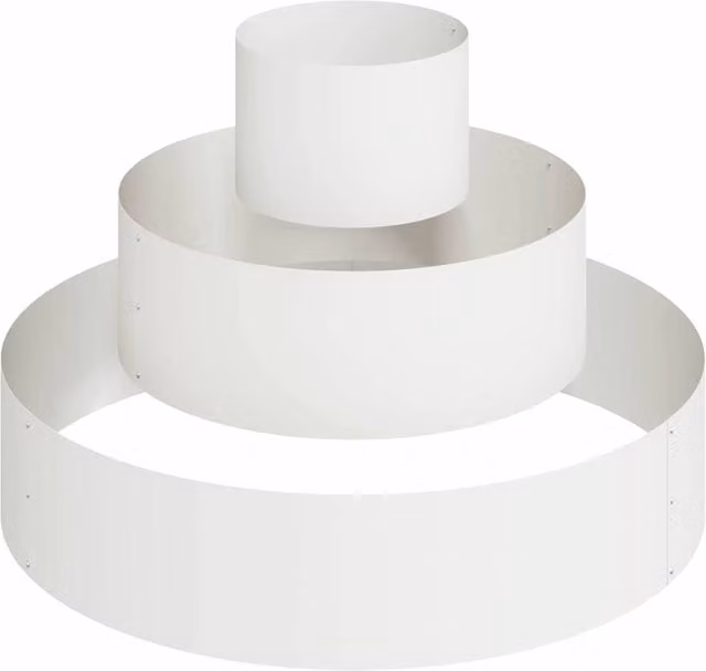 Berkfield Home Large Metal Planter Tub in White Powder-Coated Steel