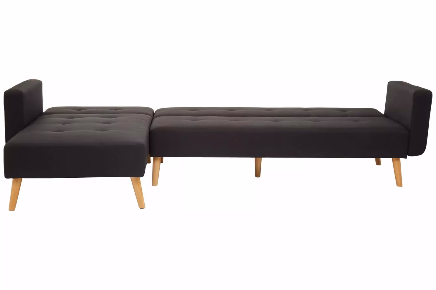 Orsina Hagen Modern L-Shape Corner Sofa Bed in Grey and Black Fabric – 3