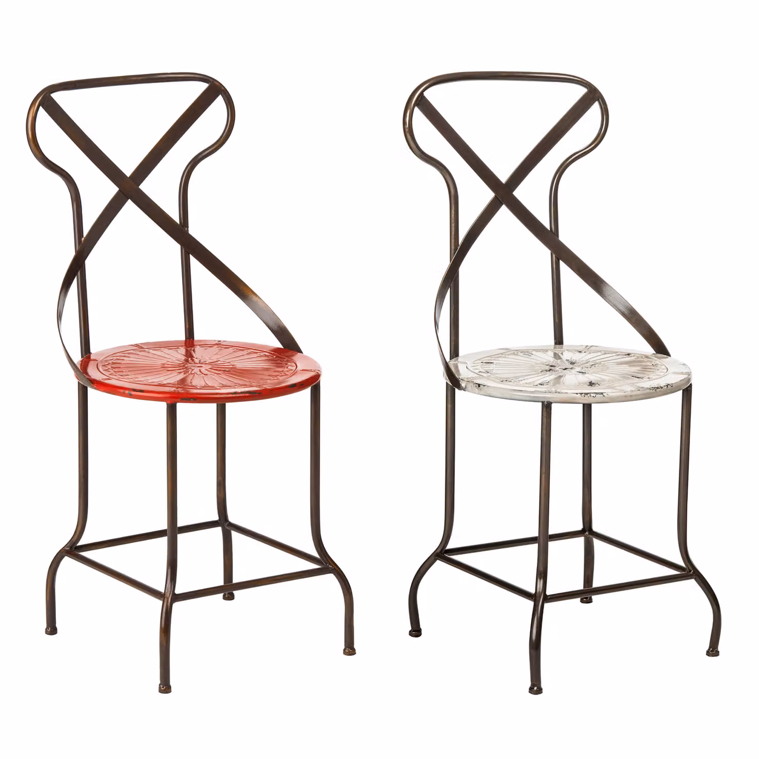 Orsina Red Metal Dining Chair – 3
