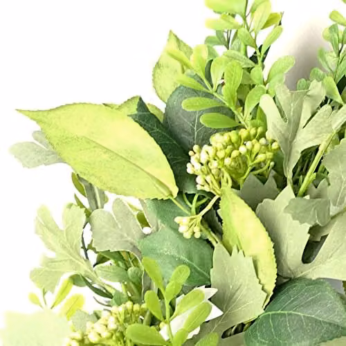 Leaf Green Artificial Fern Blossom Wreath, Diameter: 50 cm – 4