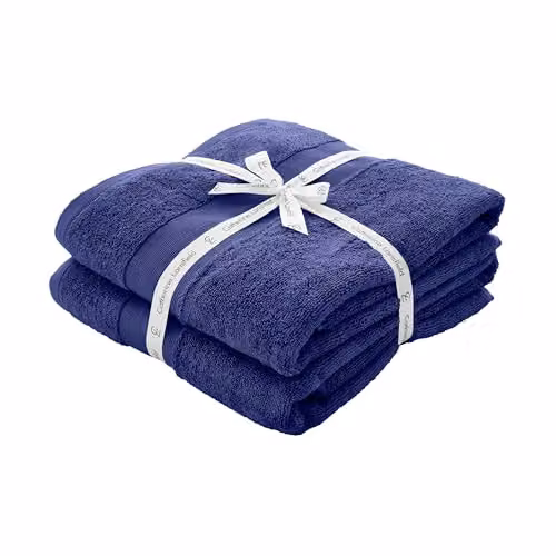 Catherine Lansfield Pair of Fluffy Cotton Bath Sheets in Blue – 2