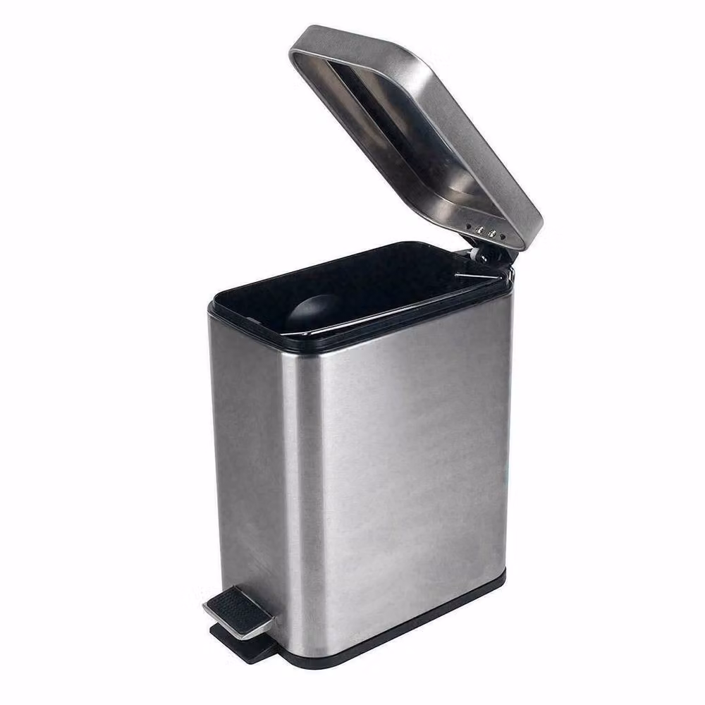 PAWNORA Stainless Steel 5L Slim Pedal Bin in Silver – 2
