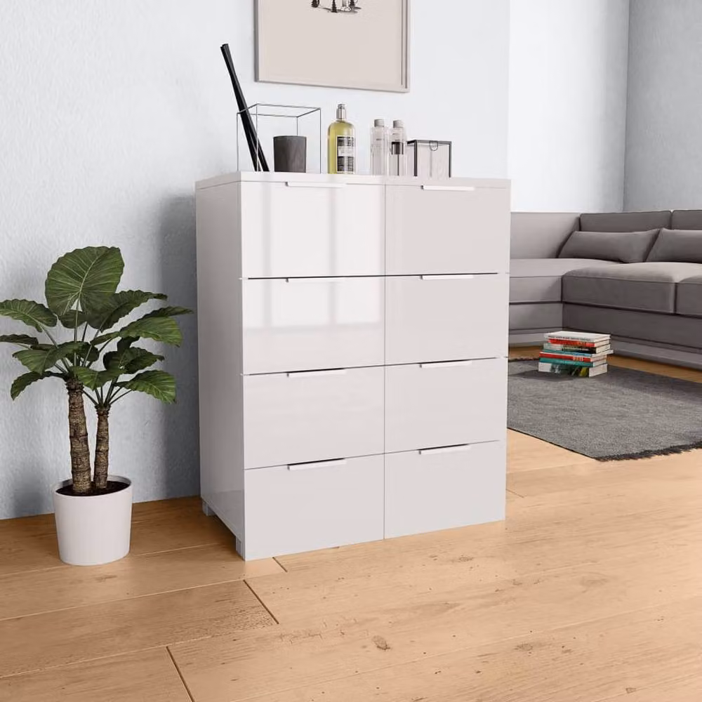 Berkfield Home Modern High Gloss White MDF Sideboard W/D/H: 60 x 35 x 80 cm – 2