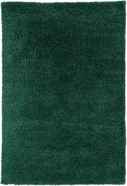 Kukoon Soft Fluffy Thick Pile Shaggy Area Rug in Emerald Green, W/D/H: 80 x 150 cm