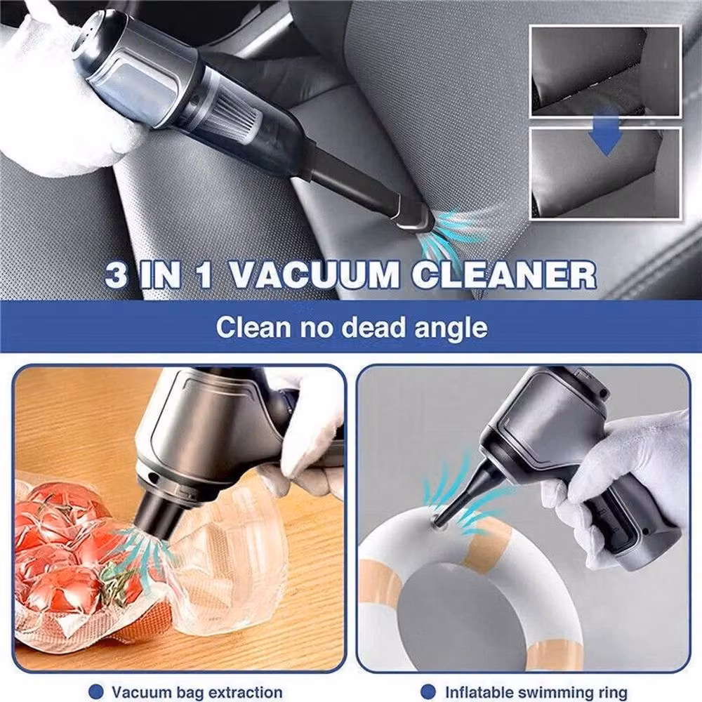 FLAVORA 9000PA USB Rechargeable Cordless Handheld Vacuum in Black – 2