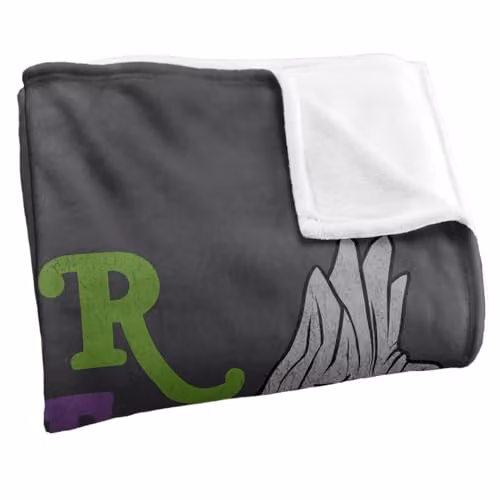 Warner Bros. Beetlejuice Never Trust Silky Touch Super Soft Fleece Throw Blanket, Multicolour, W: 152.4 cm x L: 127.0 cm – 2