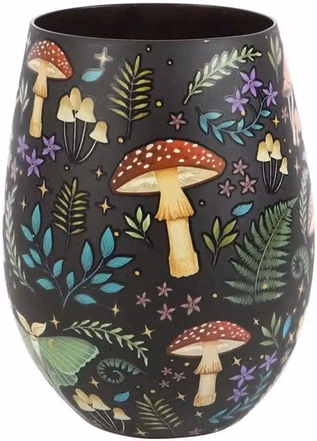 Something Different Dark Forest Printed Stemless Multicolour Wine Glass