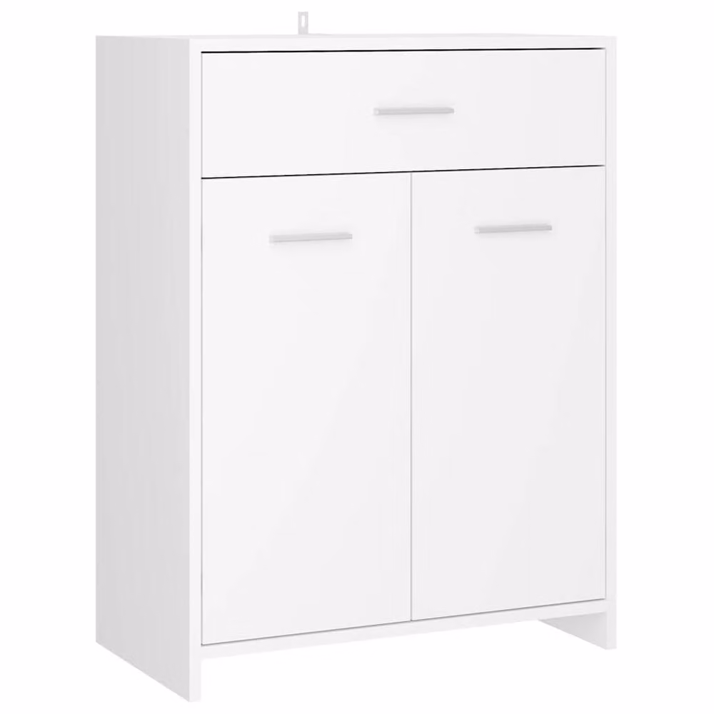 Berkfield Home White Wall Mounted Bathroom Cabinet with Hinged Doors and Internal Shelves W/D/H: 60 x 33 x 80 cm – 2