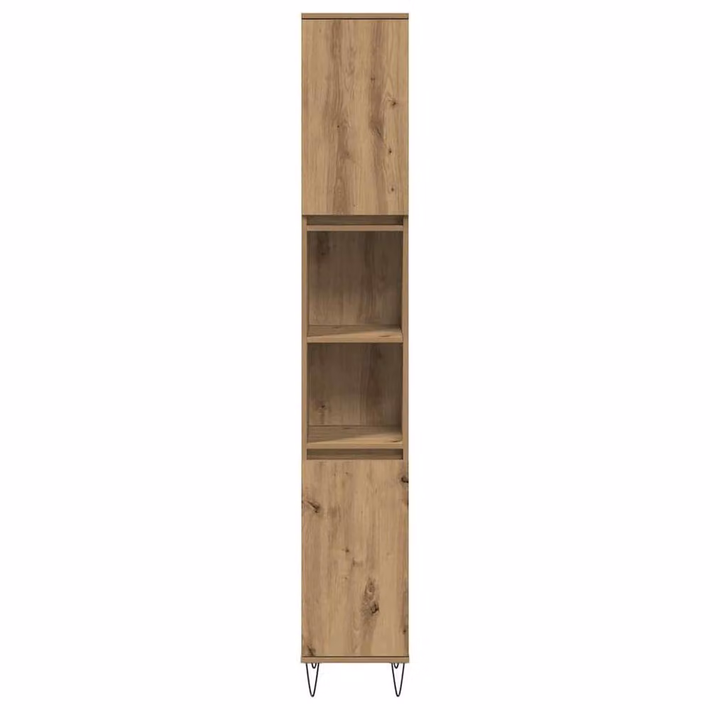 Berkfield Home Classic Artisan Oak Bathroom Cabinet in Brown, W/D/H: 30 x 30 x 190 cm – 2