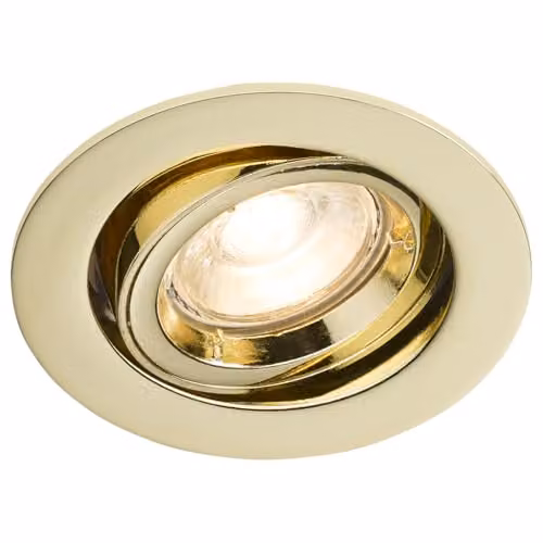 Netlighting GU10 Brass Recessed Tilt Twist and Lock Downlight in Yellow