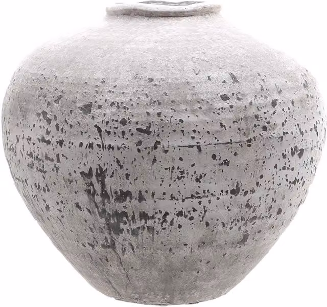 Love Lace Regola Large Stone Ceramic Vase in Stone