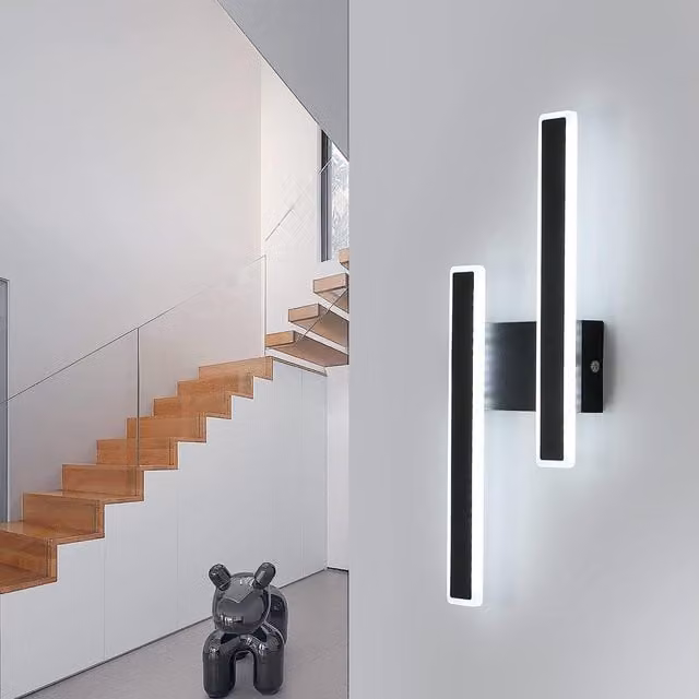 COMELY Modern LED Indoor Wall Light, 32W, Black, Cool White 6500K – 1