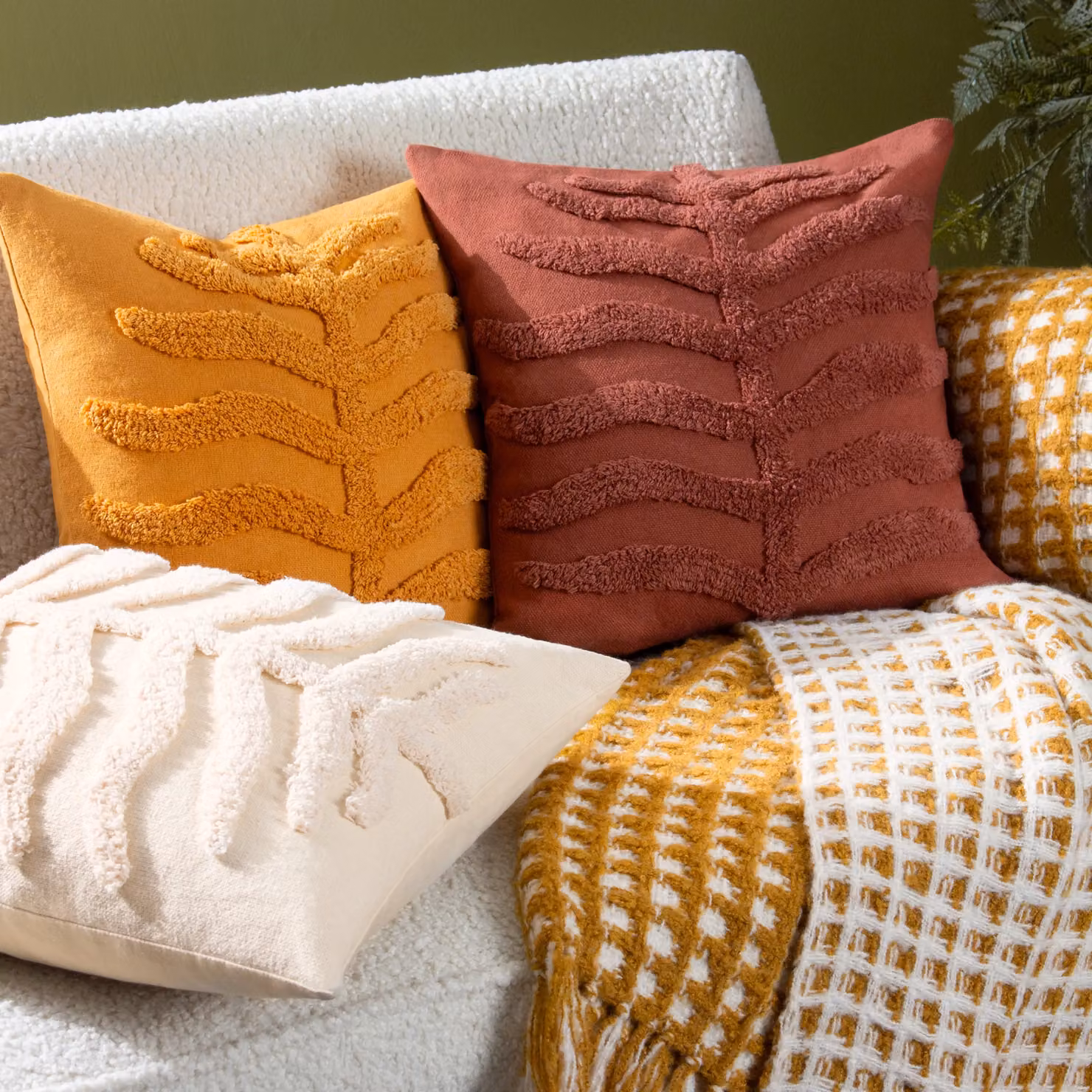 Furn Dakota Tufted Cotton Square Cushion in Beige, 45 x 45 cm – 3