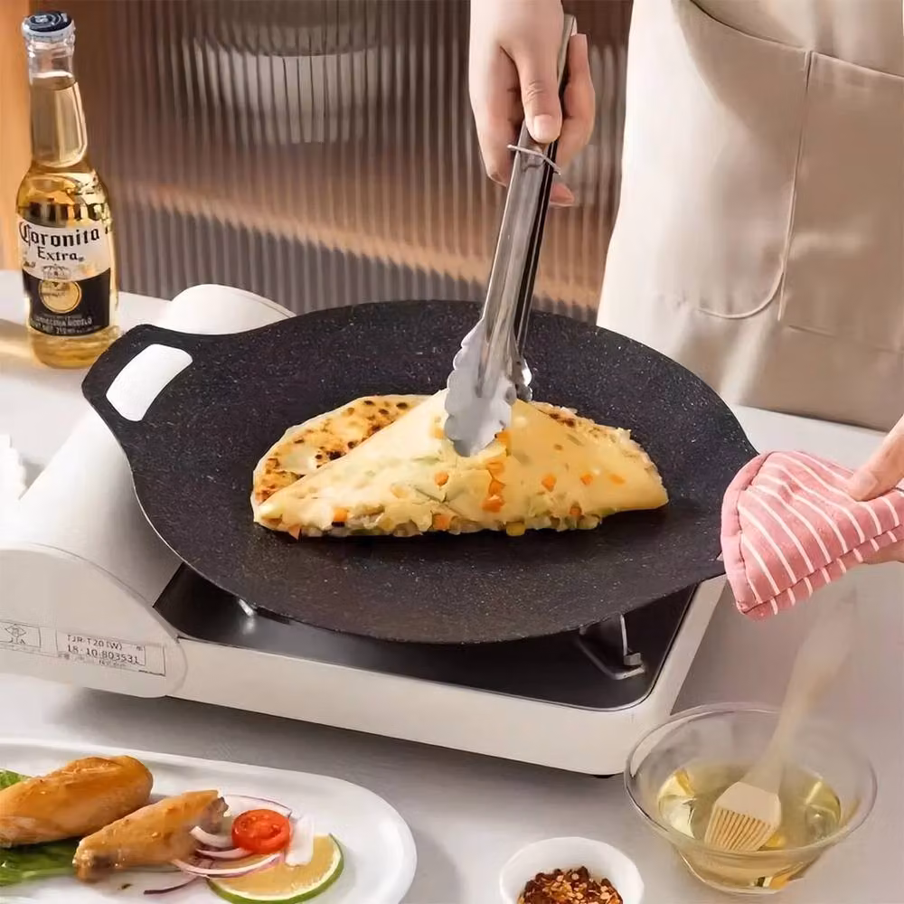 VOGREX 36 cm Non-Stick Aluminium Frying and Grill Pan, Black – 4