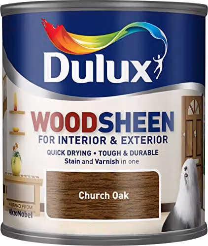 Dulux Quick Drying Interior and Exterior Woodsheen in Church Oak, 250ml