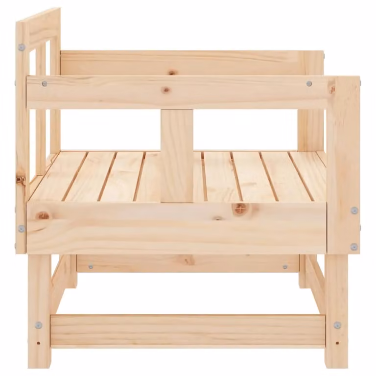 Berkfield Home Rustic Solid Wood Pine Garden Chairs with Armrests, Set of 2, Brown