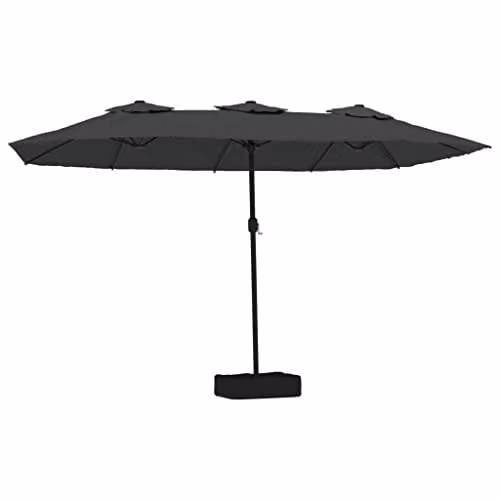 vidaXL Double-Head Garden Parasol in Anthracite with Polyester and Metal Frame – 1