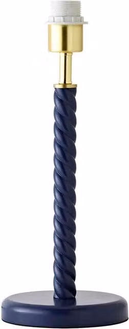 ValueLights Amara Twist Modern Table Lamp Base in Blue