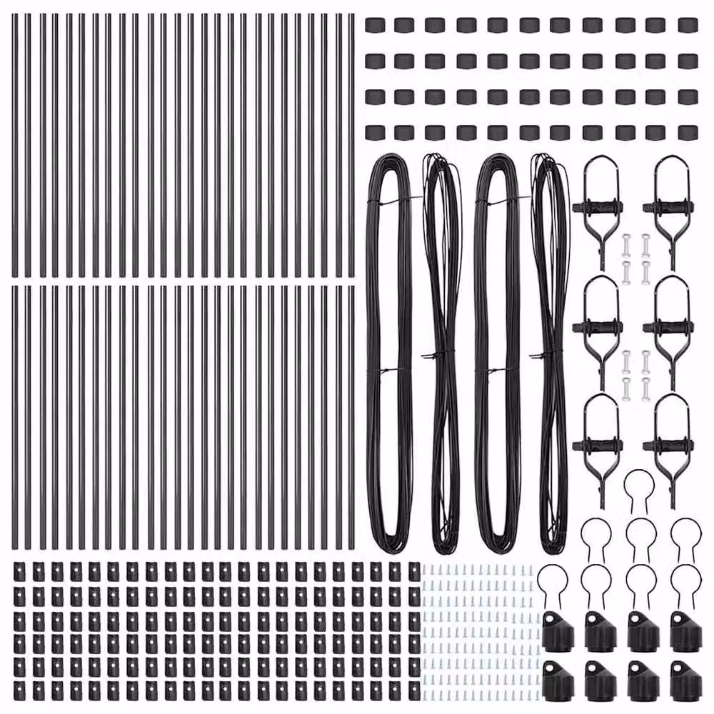 Berkfield Home 52 Pack Grey Galvanised Steel Round Fence Posts, H: 80 cm, Diameter: 32 mm – 4