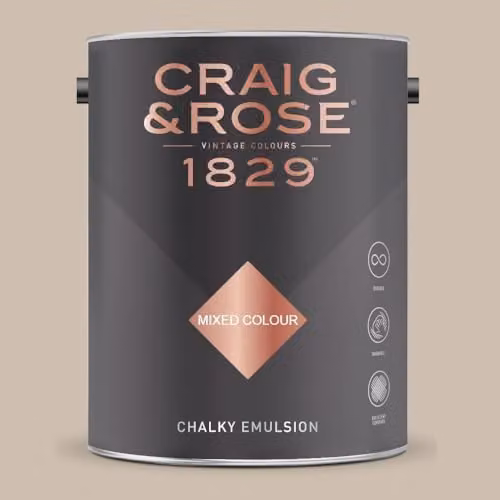 Craig & Rose 1829 Chalky Emulsion Matt Paint in Pale Cashmere, 5 l