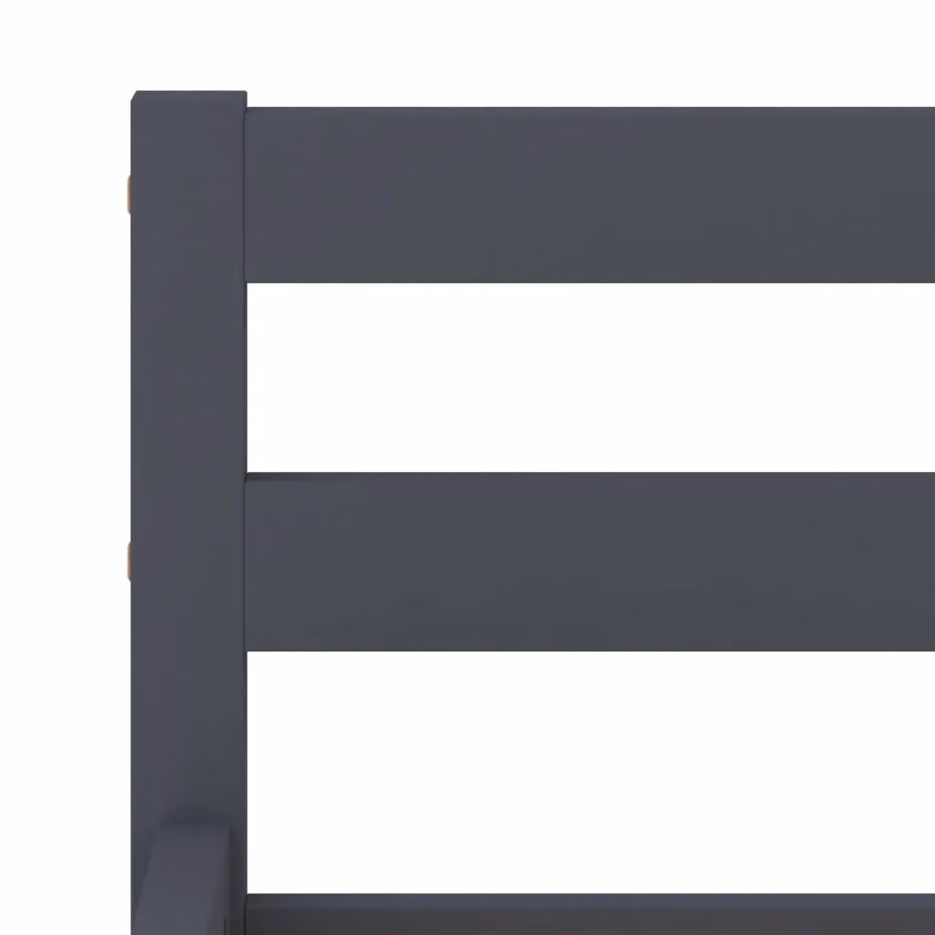 Berkfield Home Super King Bed Frame in Grey Solid Pine Wood, W/D/H: 180 x 200 cm – 2