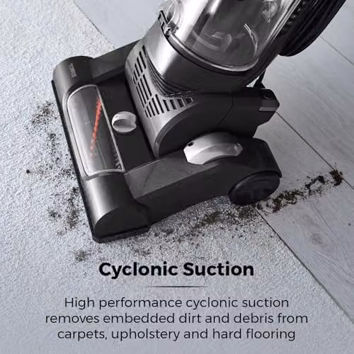 Tower T108000PLPET TXP30PET Bagless Pet Upright Vacuum Cleaner with HEPA Filter, Crevice Tool, Floor Brush and Pet Turbo Brush, Platinum Silver and Black – 2