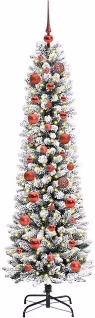 Berkfield Home Artificial Christmas Tree with 150 LEDs in Green and White