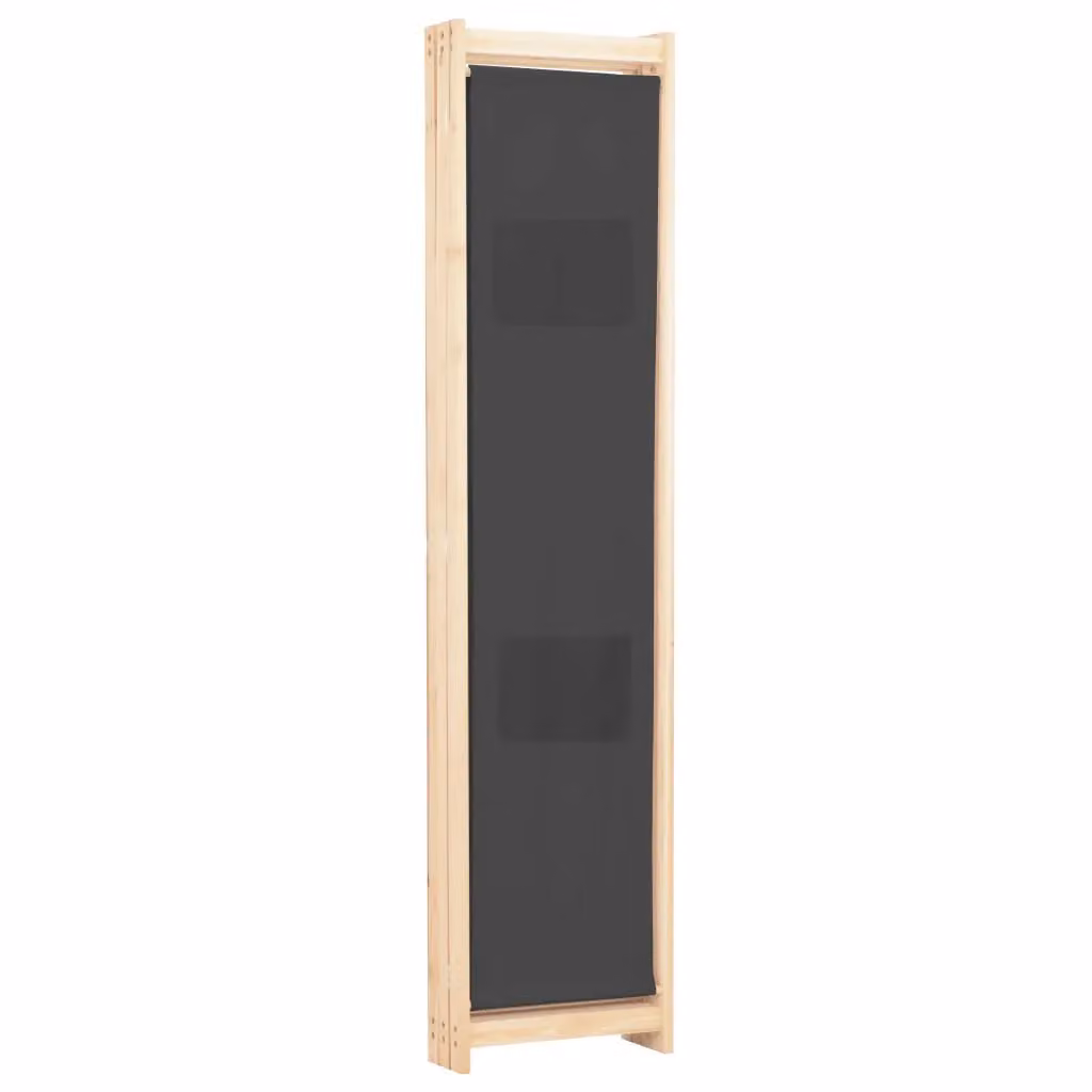 Berkfield Home 3-Panel Grey Fabric Room Divider, W/H: 120 x 170 cm – 3