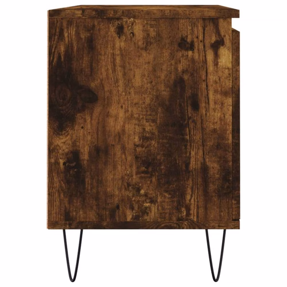 Berkfield Home Smoked Oak TV Cabinet in Brown, W/D/H: 104 x 35 x 50 cm – 4
