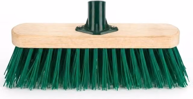 Bedsland Heavy Duty Broom with Green Bristles and Wooden Block, Width: 30.48 cm – 1