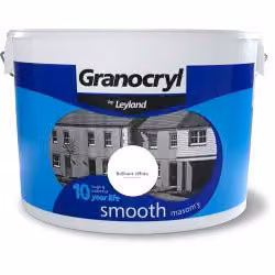 Granocryl Smooth Masonry Paint in Brilliant White, 10 l