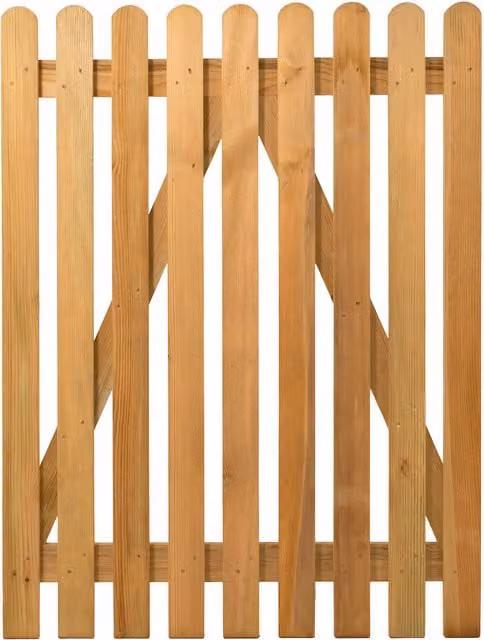 Ruby Ready Picket Planed Wood Gate in Brown