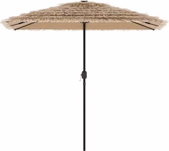 Berkfield Home Durable Garden Parasol with Steel Pole, Brown, W/D/H: 248 x 248 x 248 cm – 1