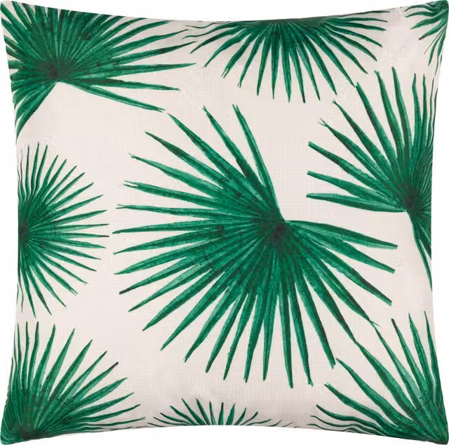 Make It A Home Agave Tropical Floral Outdoor Square Cushion in Green