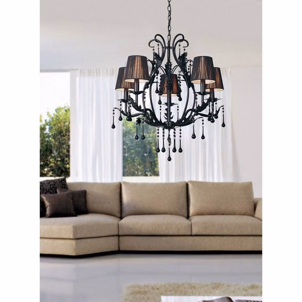 Netlighting Flur Round Pendant Light with 3 E14 Lamp Holders in Black – 2