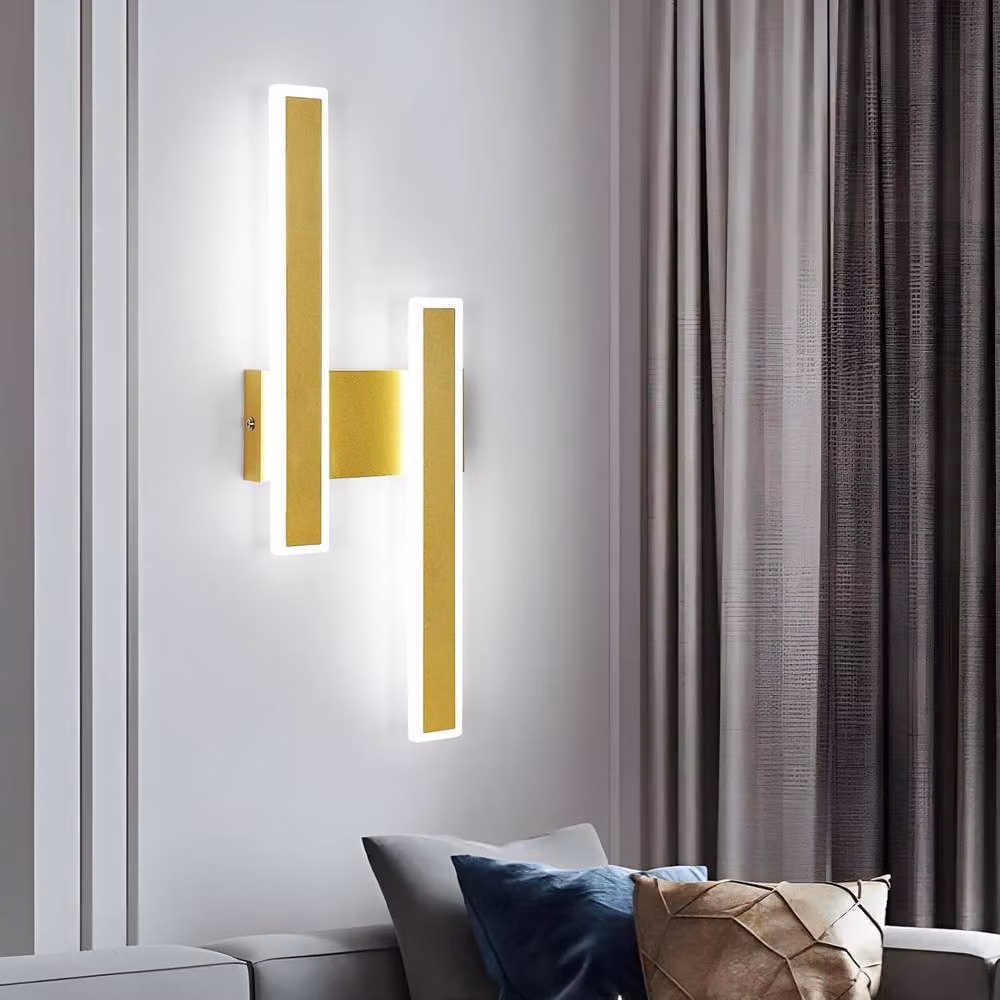 COMELY Modern LED Indoor Wall Light, 32W Gold and White Up and Down Bar Light with Cool White Output – 2