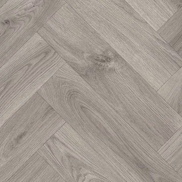 Giuliano Grey Herringbone Wood Effect Sheet Vinyl, Thickness: 2.8 mm, W/D/H: 300 x 600 cm