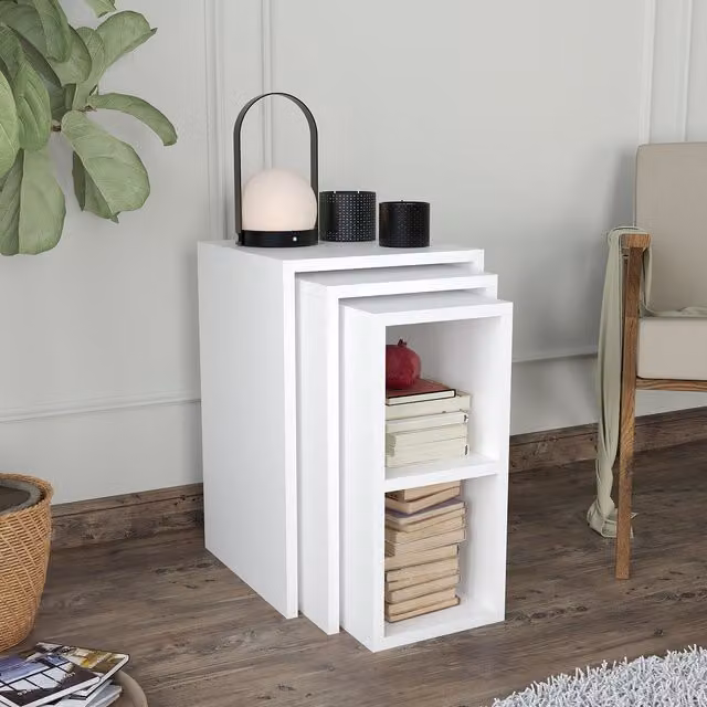 Bimossa 3 Piece Fika Coffee Table Set in White