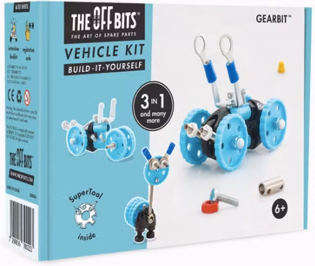 The OffBits Blue Creative Vehicle Building Toy Set