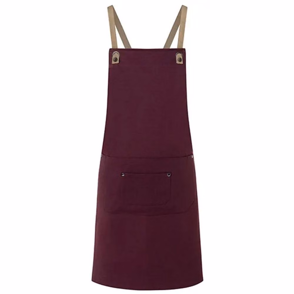 Karlowsky Urban-Nature Cross Strap and Big Pocket Bib Apron in Aubergine Purple – 2