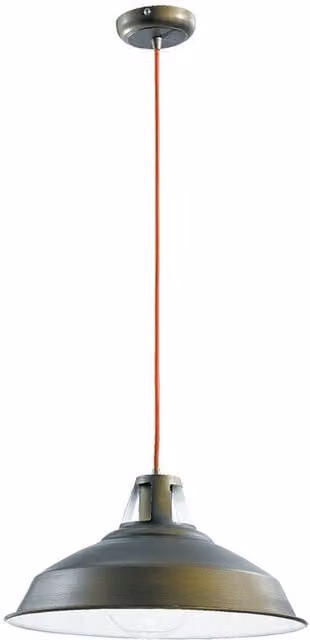 Netlighting BOGOTA Modern Dome Pendant Ceiling Light in Anthracite and Bronze, W: 39 cm, D: 20 cm